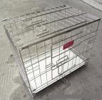 Pet Large Breathable Folding Metal Dog Crate Stainless Steel