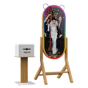 Wholesale Smart Vintage Wood DSLR Camera Vogue Photo Booth Machine With Printer Magic Mirror Photobooth from china suppliers