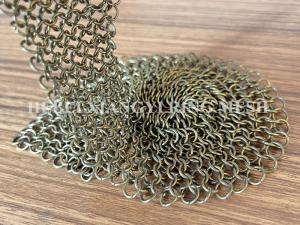 Wholesale Metal Chain Link Bronze 3mm Ring Mesh Curtain Stainless Steel With Customized Pattern from china suppliers