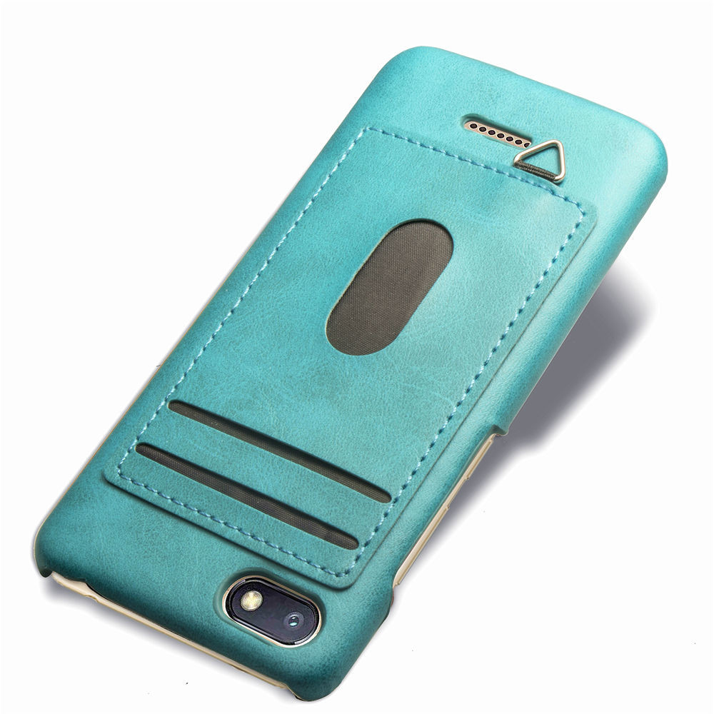 Simple Card Slot Matte PU + PTU Phone Back Case For Huawei Smartphones Mate 20 Pro Honor7A P20 Lite Multi Color