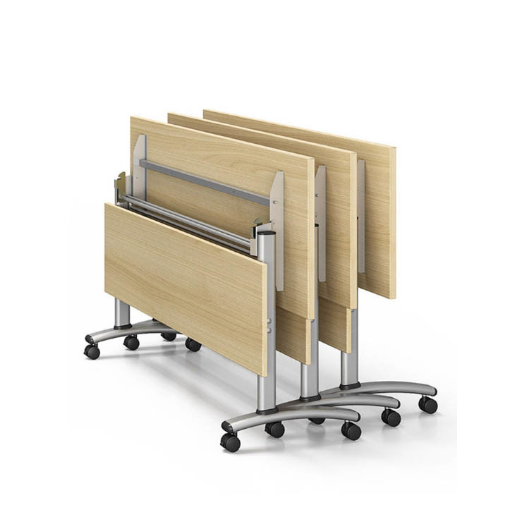 Maple Color Foldable Training Desk Waterproof Computer Training Desk