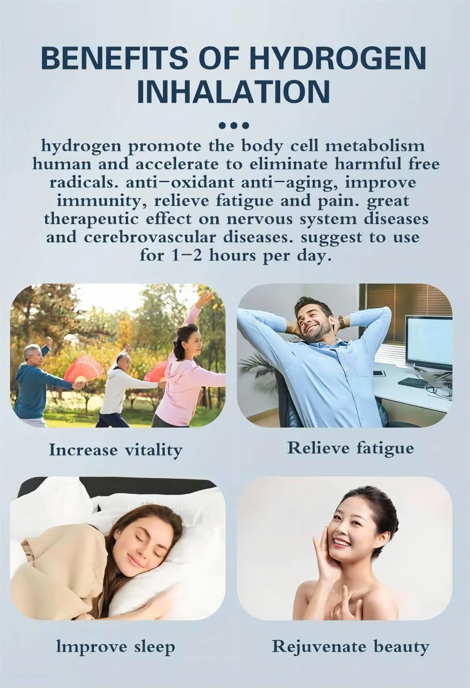 Doctor Hydrogen Inhalation Therapy Machine 3000ml Relieve Joint Pain Efficient Separation Membrane Technology WEIZI