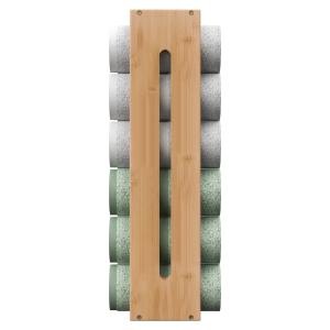 Wholesale Bamboo wall mounted tower rack Bamboo towel Holder shelf from china suppliers