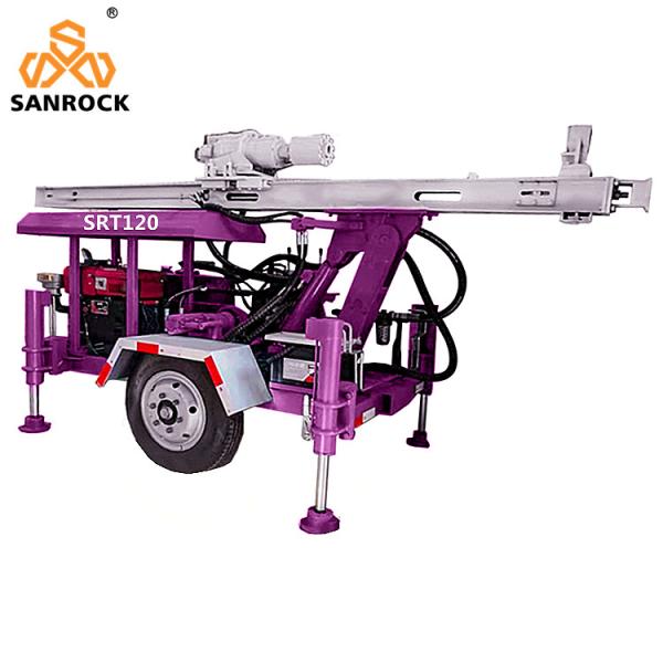 Small Portable Water Well Drilling Rig Hydraulic Trailer Mounted Water Drilling