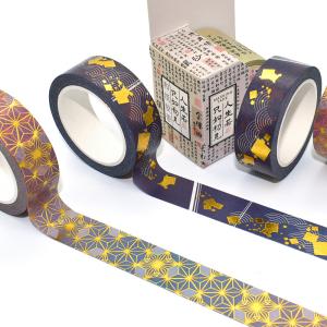 Wholesale Gold Foil Washi Tape Custom Printed 50 Rolls Tape Set Decoration from china suppliers