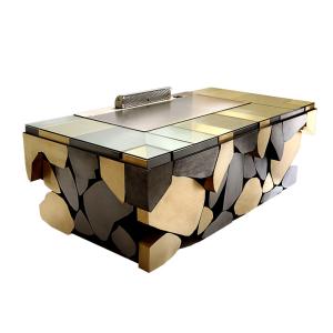 Wholesale Rectangle Customized Hibachi Grill Table Exhaust Ventilation System from china suppliers