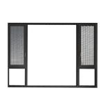 Modern Design Hanging Curtain Type Aluminum Black Casement Windows for European