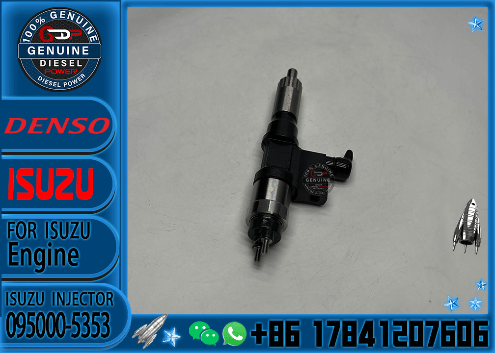 6pcs Denso Fuel Injector 095000-5353 8-97601156-1 Compatible with Isuzu Diesel Engine 7.8L 6HK1 4HK1
