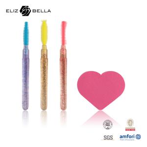 Wholesale OEM Disposable Silicone Mascara Wands Crystal Handle Silicone Eyelash Brush from china suppliers