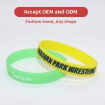 Colorful Printed Silicone Wristbands Customizable Bracelets 20-25cm Length