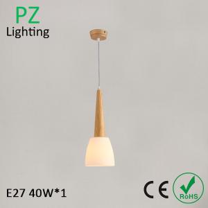 Wholesale Modern decorative Dinner room pendant light E27 bulb Top grade Thailand Oak wood lamp from china suppliers