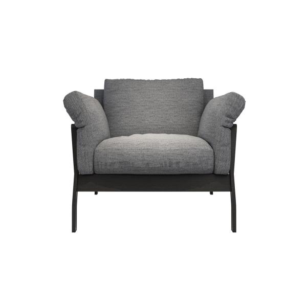 Confortable leisure chairs by Cotton linen fabric upholstered with Ash wood