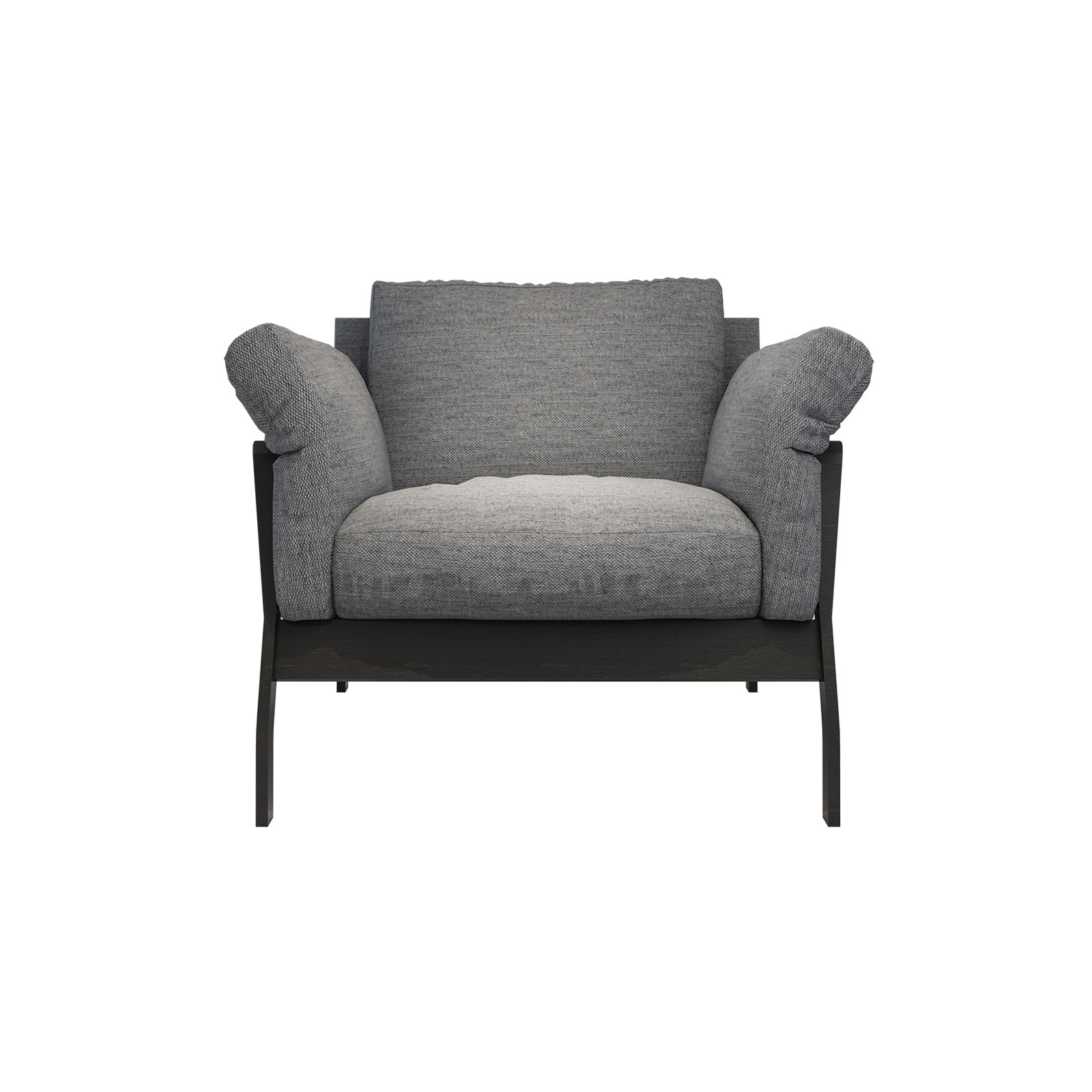 Confortable leisure chairs by Cotton linen fabric upholstered with Ash wood frame for apartment used