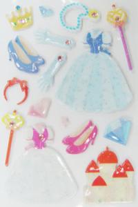 Wholesale Lovable 3D Princess Kawaii Puffy Stickers For Mobile Phone Rotary Printing Type from china suppliers