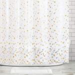 Factory Wholesale Walmart bathroom Disposable Plastic Shower Curtain With Hooks