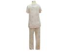 Lounging Women'S 100 Cotton Pajama Sets , Womens Cuffed Pyjamas Eco Friendly