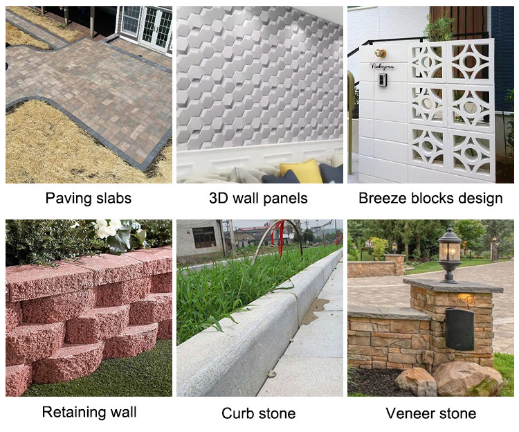 Concrete Block Retaining Wall Manufacturing Machine Concrete Wet Casting Supporting Production Line