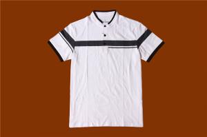 Wholesale white Short Sleeves Mens Button Up T Shirt 100% Cotton from china suppliers