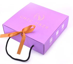 Wholesale Pink Colors Printed Matt Lamination Ivory Board Gift Box With Ribbon And Handle from china suppliers