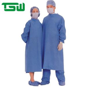Wholesale Blue SMS 70gsm Reinforced Sterile Surgical Gowns For Doctor from china suppliers