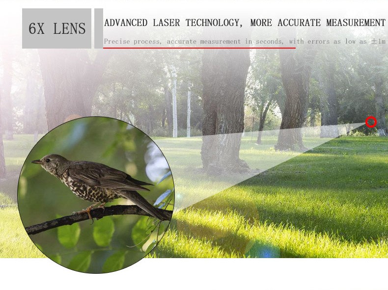 Digital laser rangefinder with side screen, golf rangefinder, hunting telescope rangefinder.