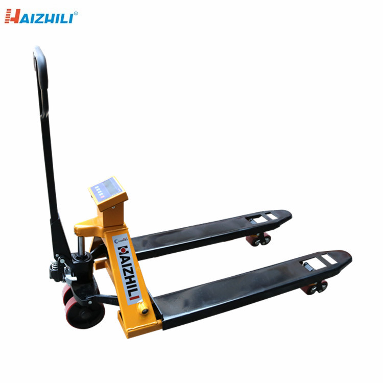 Hydraulic Mobile Industrial Pallet Truck With Scale 2500kg Load Capacity