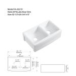 Ceramic Rectangular Double Bowl Farmhouse Sink 33 Inch Farmhouse Sink