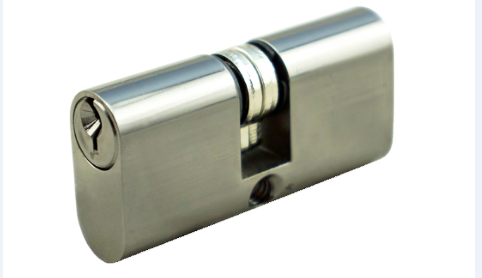 Commercial Door Lock Cylinder Split Cam Satin Nickekl Keyed Alike