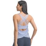 Multi Straps Cross Back Sports Bra Cool Breathable Yoga Tank Top With Removable
