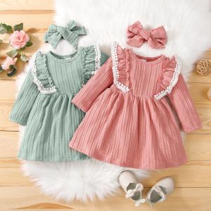 Wholesale Breathable Children'S Dress Clothing Solid Color Sleeveless Dresses Sweet Green from china suppliers