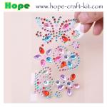 3D Acrylic Self Adhesive Diamond gem drill stickers Rhinestone Sheet for kids