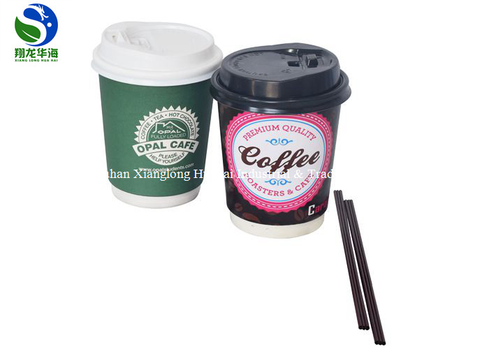 Compostable Custom Logo Hot Double Wall Insulated Paper Coffee Cups For 500ml Capacity
