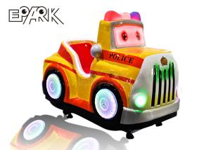 Wholesale Fiber Glass Luxury Yellow Police rocking car kids machine coin kiddie ride swing on toys for children from china suppliers