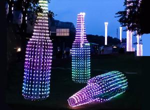 Wholesale LED Outdoor Iron Art Bottle Modeling Lamp Landscape Lamp Decoration Can Be Customized Full Color Outdoor Creative from china suppliers