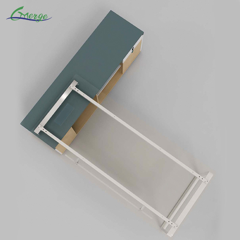 L Shape OfficeTable Modern Wood Manager Office Executive Desk with File Cabinet