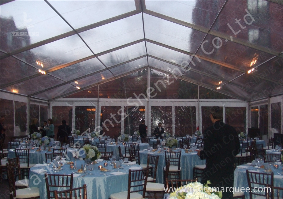 Transparent PVC Fabric Cover Luxury Wedding Tents for Parties With Aluminum Alloy Frame