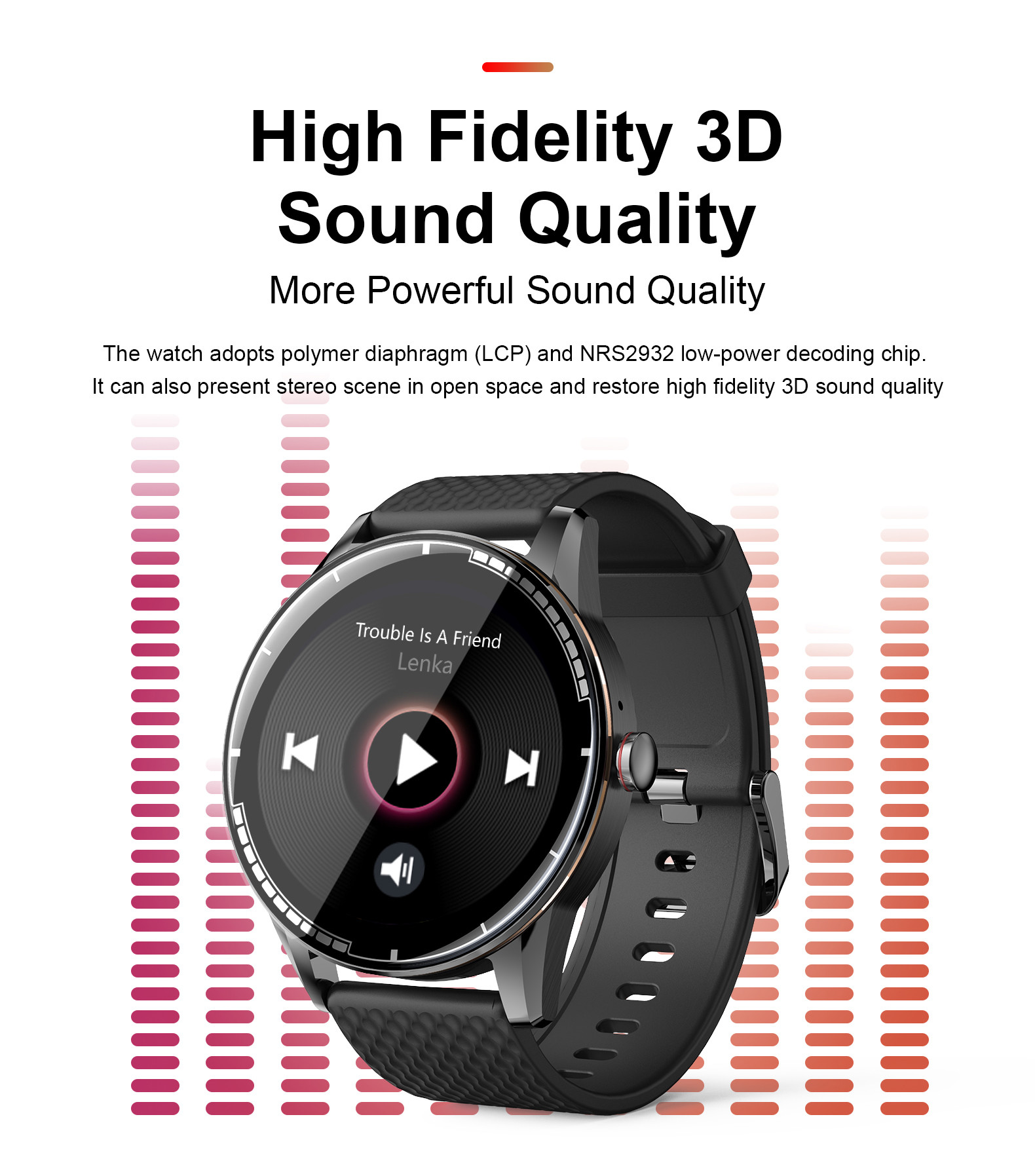 AB5302U Photoelectric Sensor Bluetooth Smart Watch 300mAh For Phones