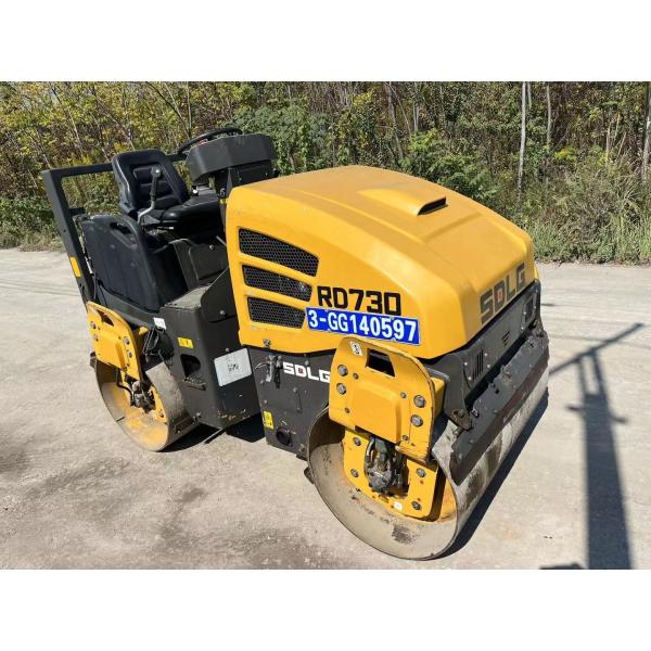 3 Ton Vibration Second Hand Road Roller , Used SDLG RD730 Vibrating Roller Compactor For Heavy Equipment