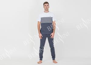Wholesale Personalized Mens Designer Pajama Sets , Mens Cotton Loungewear S/M/L/XL/XLL Size from china suppliers