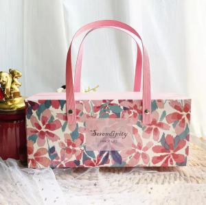Wholesale Ribbon Bow Floral Kraft Paper Shopping Bag Clothes Footwear Packaging Box from china suppliers