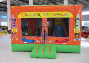 Wholesale Lovely crayon inflatable bouncy combo for sale commercial inflatable crayon jumping house with sport games from china suppliers