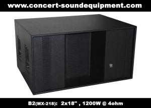 Wholesale Line Array Speaker / 2x18&quot; Horn Loaded 4ohm 1200W Subwoofer For Concert , Disco And Club from china suppliers