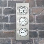 Stainless Steel Material Calibrated Temperature And Humidity Monitor 350g Light