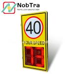 Red Green Display Digital Speed Limit Signs with 200 Meters Radar Detection