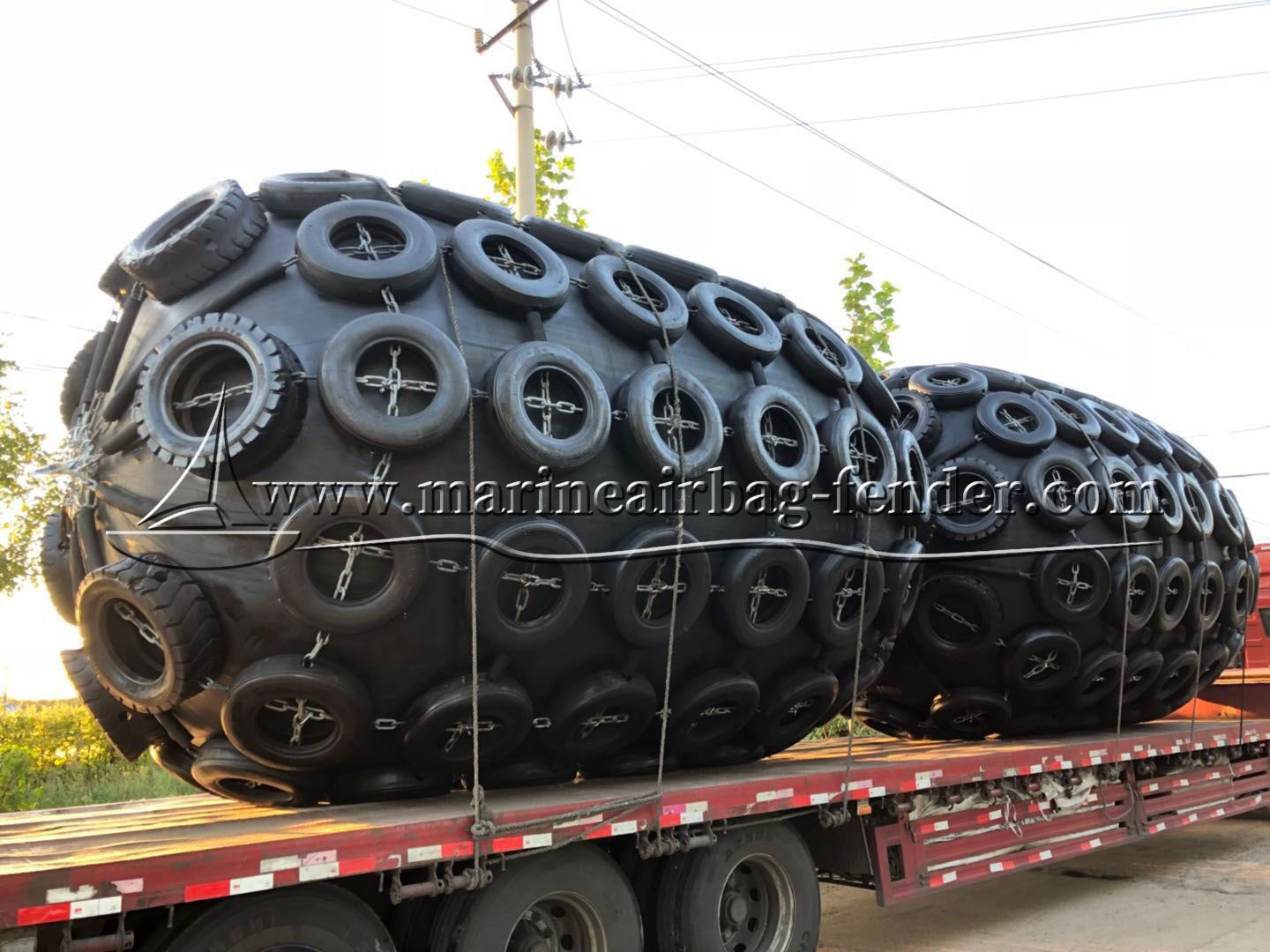 Dock Ship Pneumatic Rubber Fender Durable Aging Resistant For Dock Protection