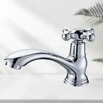 Single-Handle Single Cold Water Basin Tap Stylish Bathroom Faucets In Chrome