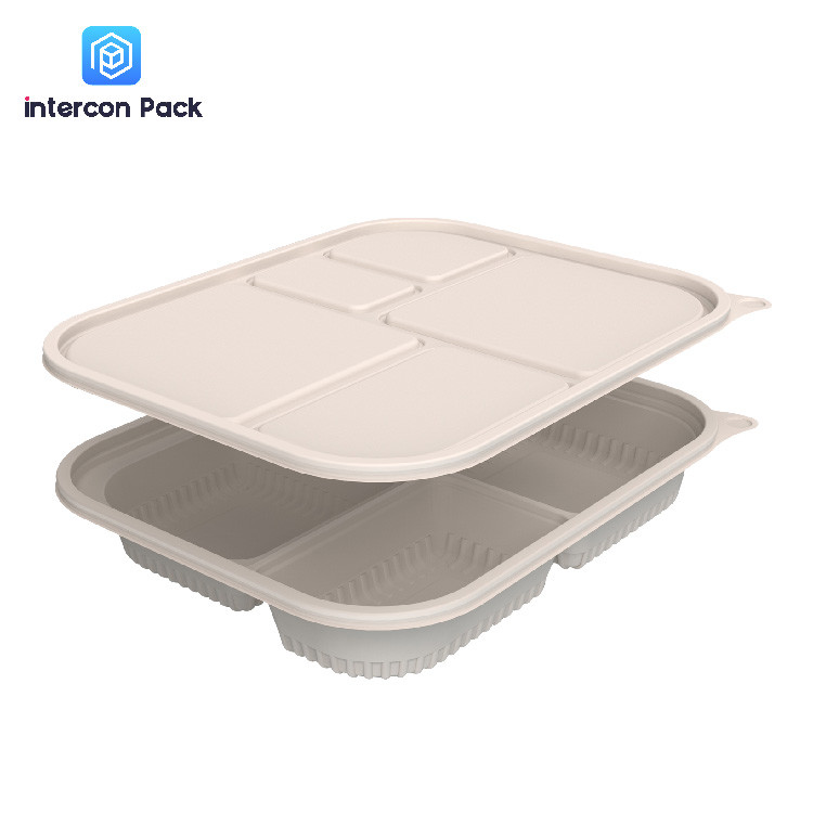 5 Compartment Bagasse Takeaway Boxes Disposable Food Container