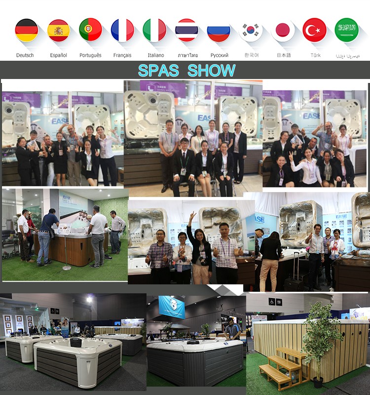 Modern Style Sports Venues Freestanding Large Outdoor Massage Spa Tub