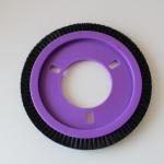 Purple Color LK Stenter Machine Parts Brush Wheel Standard Quality Black Bristle