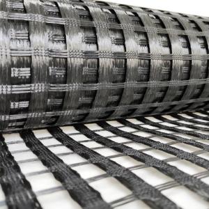 Wholesale Soil Slope Road Construction 50kn 80kn 100kn Polyester Pet Geogrid Thickness 0.2mm-4mm from china suppliers